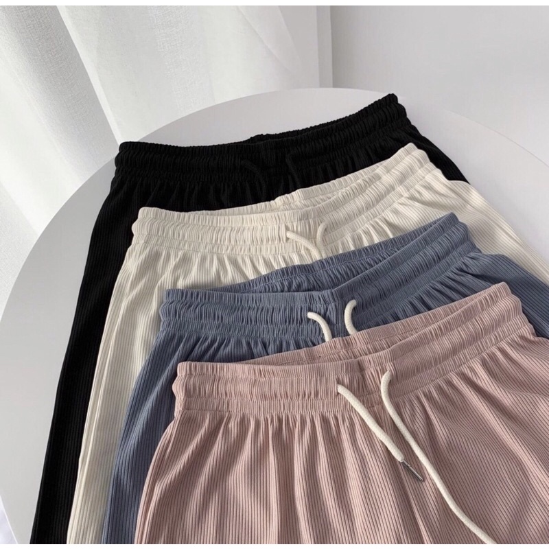 Quần suông tăm cotton dây rút thể thao