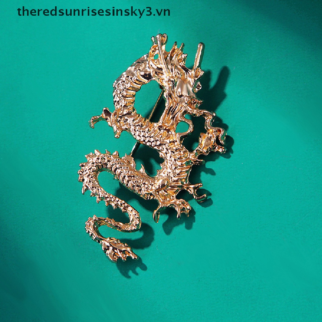 Ghim Cài Áo Hình Rồng Bay Tráng Men Unisex