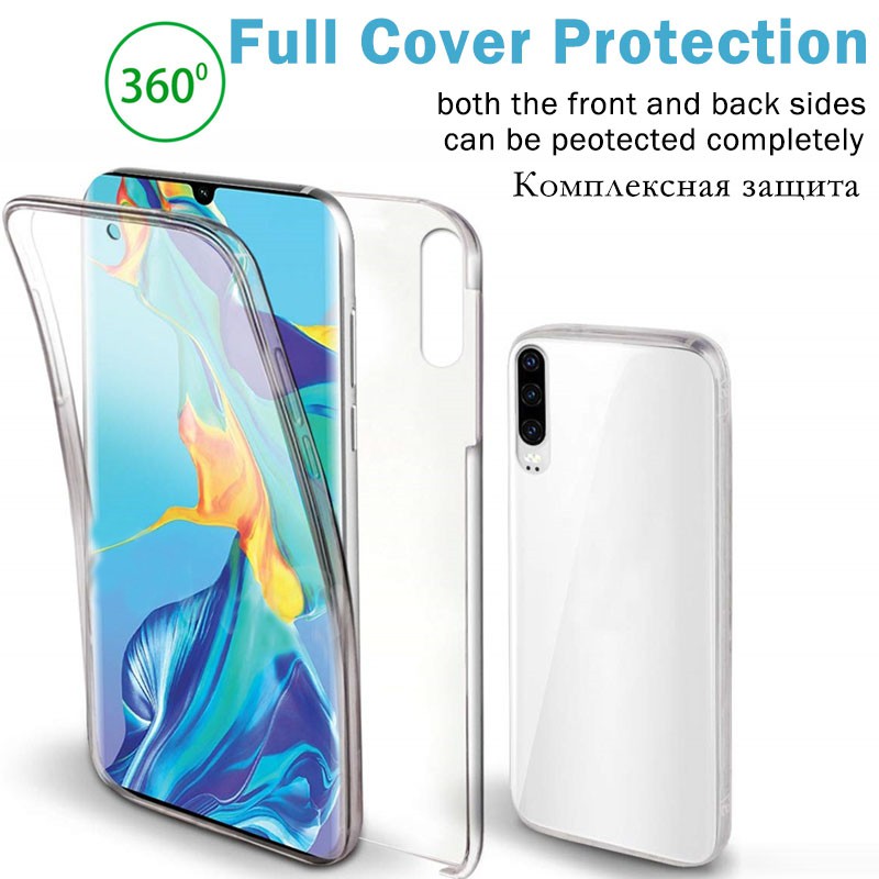 ốp điện thoại Silicone Trong Suốt 360 Độ Cho Huawei Y9 Prime Y7 Y6 Pro Y5 2019 2018 Y9Prime Y7Pro Y6 Pro