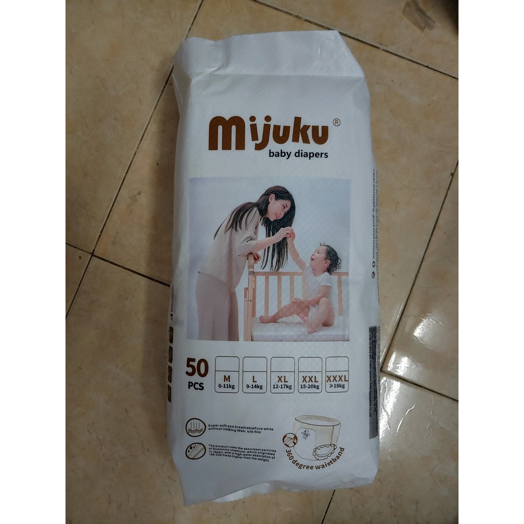 Bỉm Mijuku ❤️ Combo 100 Miếng Bỉm Quần Mijuku Cao cấp Nhật Bản M100/L100/XL100/XXL100