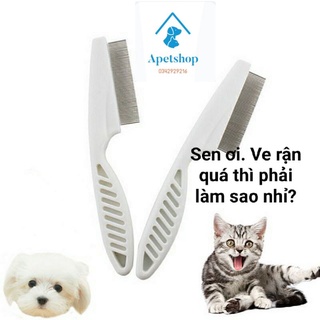 Lược chải ve chấy rận cho chó mèo - phụ kiện thú cưng cho mèo apetshop