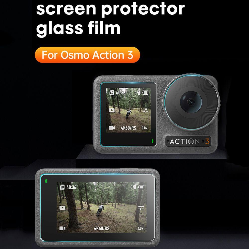 BTLIMER 2 Bộ 6 / 2 Miếng Film Dán Bảo Vệ Màn Hình Chống Trầy Dành Cho DJI Osmo Action 3