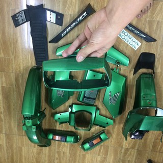Dàn áo xe dream ll -dream máy 100 màu xanh heliken nhựa ABS