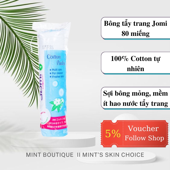 Bông Tẩy Trang Jomi Cotton Pads Nhật Bản 80-120 miếng