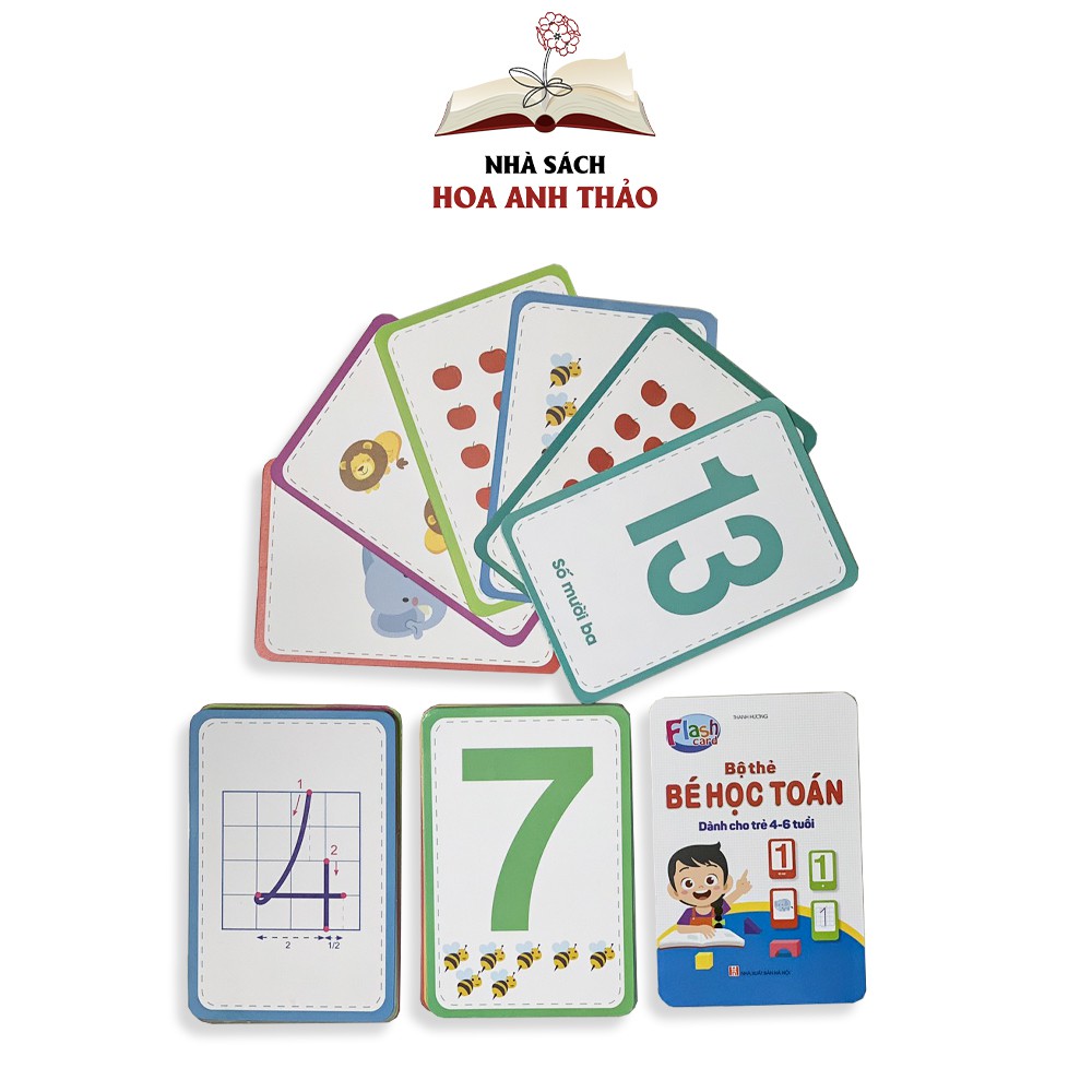Bộ thẻ flashcard Việt Hà bé học toán dành cho trẻ từ 4 đến 6 tuổi