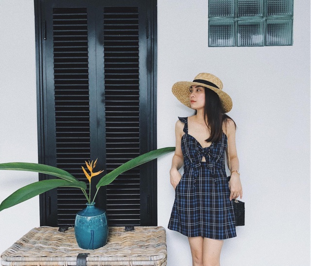 ĐẦM 2 DÂY CARO ĐỘC LẠ - ĐẦM LUCIA DRESS