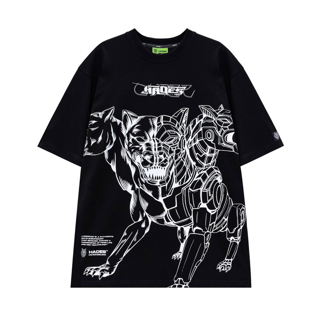 Áo thun Hades Cerberus Tee form rộng unisex nam nữ 40kg-90kg vải cotton dày mịn Thời trang Unisex HCM AL119