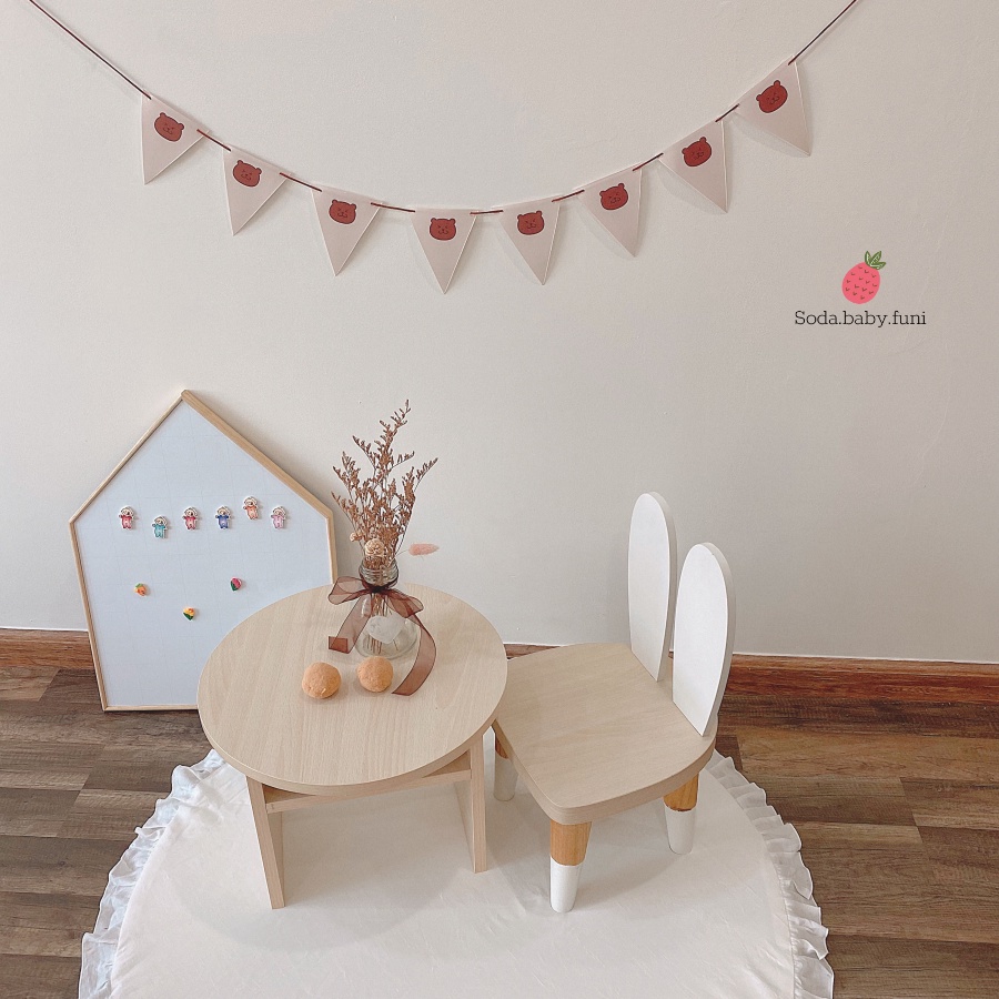 Dây tam giác trang trí phòng tông nâu phong cách hàn quốc dài 140cm