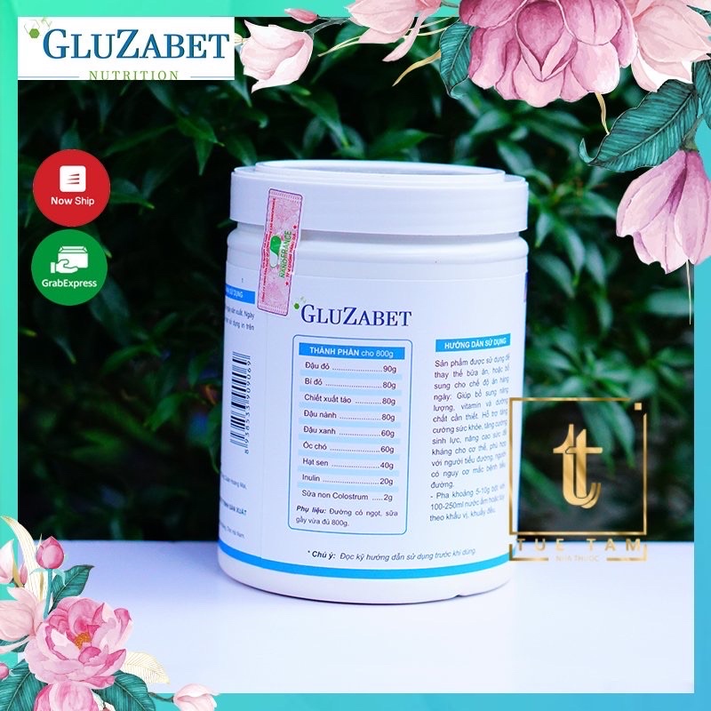 Sữa người tiểu đường Gluzabet hộp giấy 400g 16 gói nhỏ - ổn định đường huyết