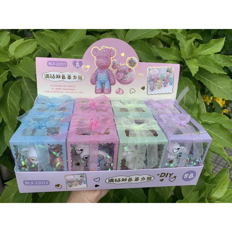 Set DIY Móc Khoá Handmade Gấu Bearbrick tự làm móc khoá thủ công đổ màu xinh xắn thích hợp làm quà tặng