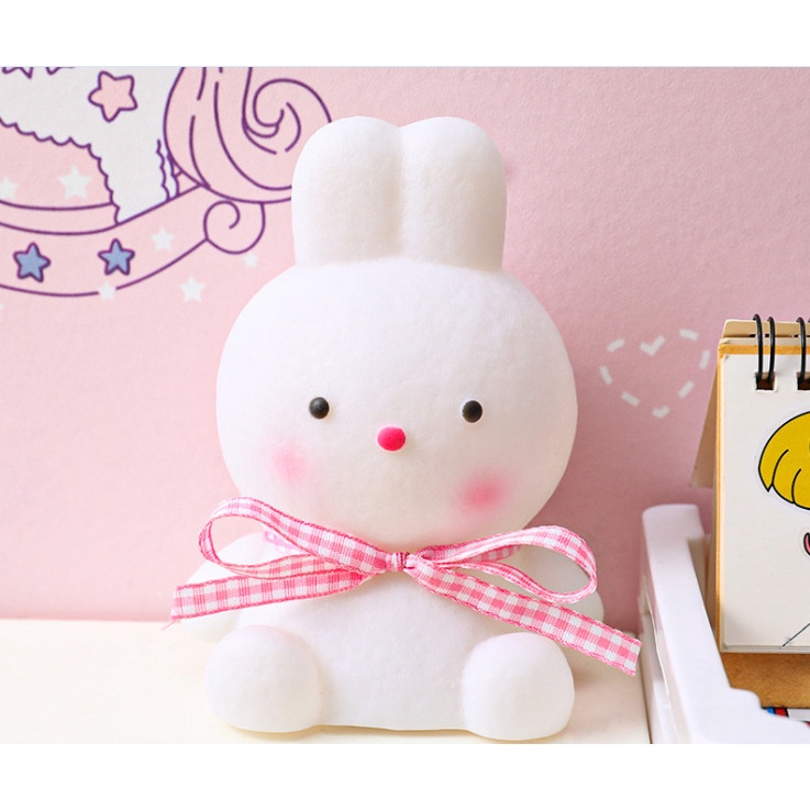 Đèn ngủ mini để bàn hình gấu thỏ đeo nơ cực xinh LILA DENDEONO48
