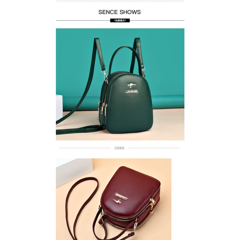 Túi Xách Da Thật Ba Ngăn Thời Trang Cho Nữ 2022