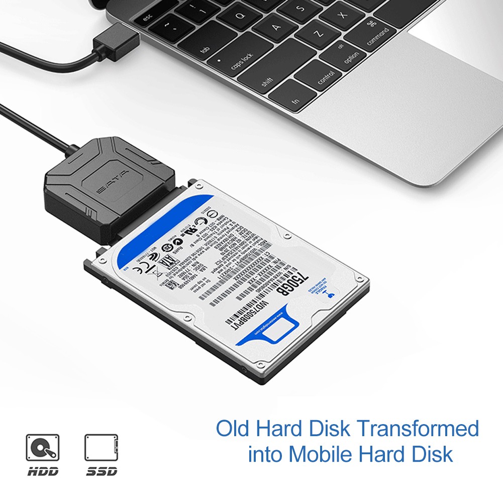 Dây Cáp Chuyển Đổi Ổ Cứng Ssd Hdd Sata Sang Usb 3.0 2.5 / 3.5 Inch