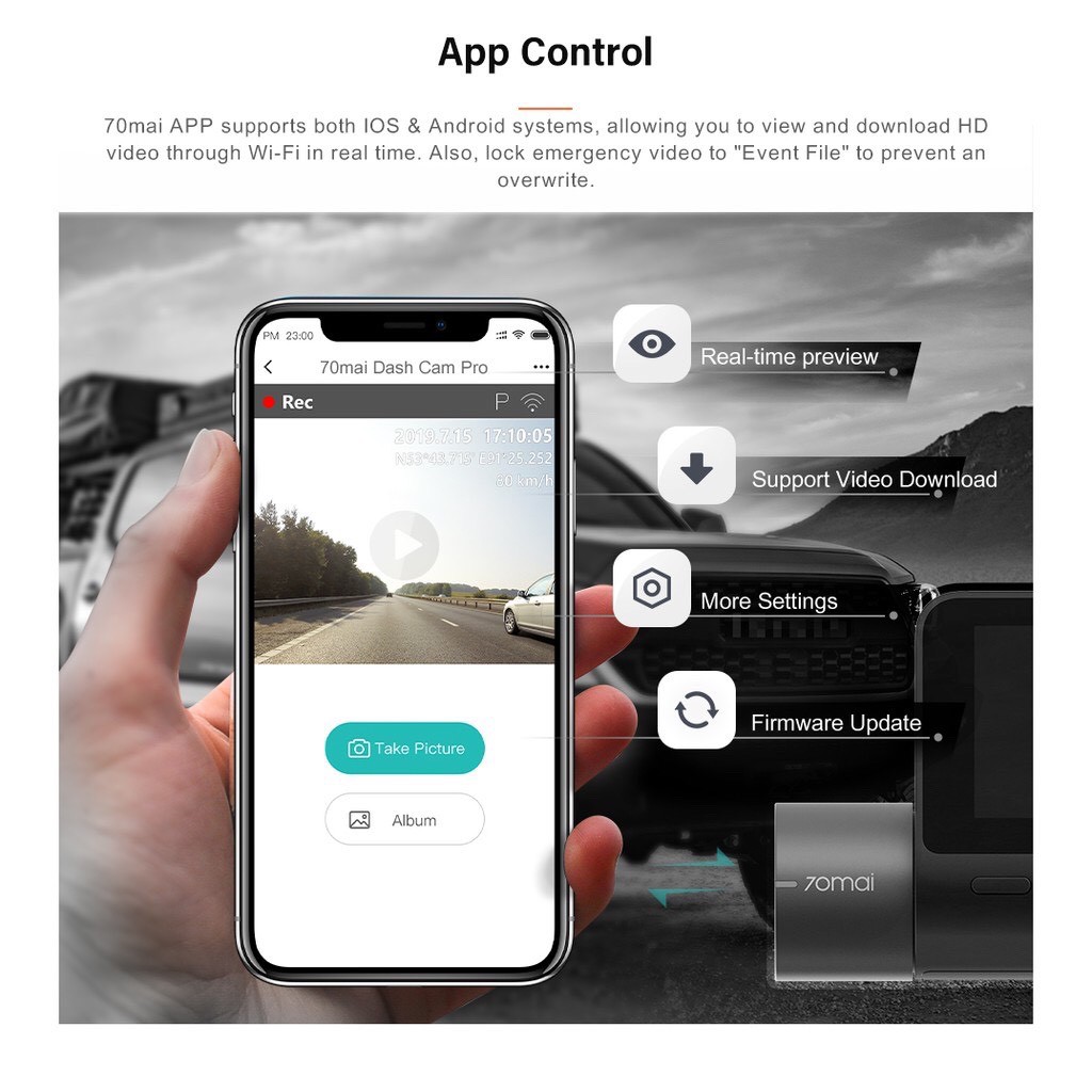 Camera Hành Trình Xiaomi 70mai Dash Camera Pro - Bản Quốc tế - Fullbox