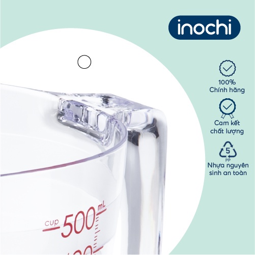 Cốc đong chia vạch Inochi Yoko Nhựa nguyên sinh dụng cụ đo lường nhà bếp thông minh