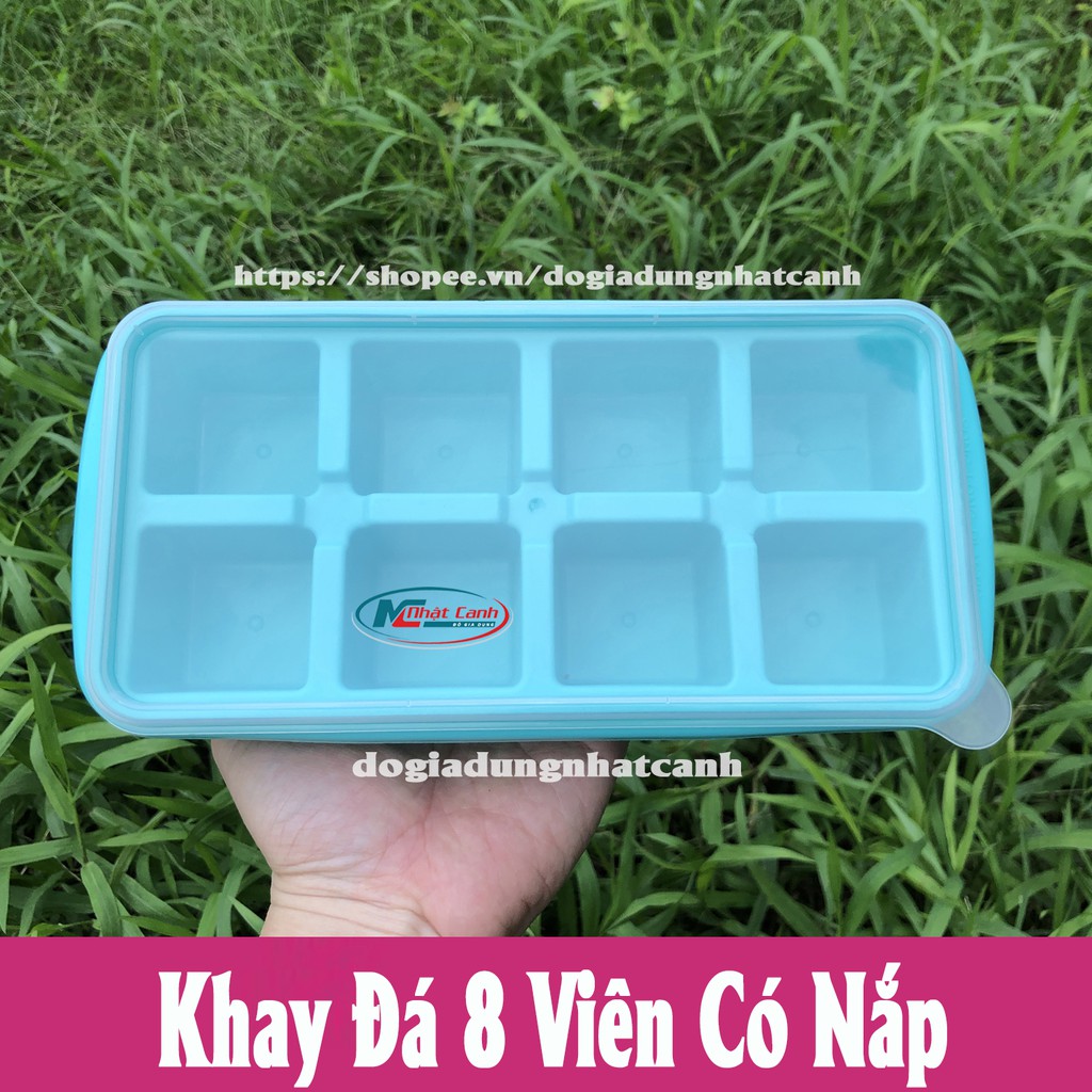 Khay làm đá viên to, viên nhỏ bằng nhựa có nắp và không nắp bền đẹp