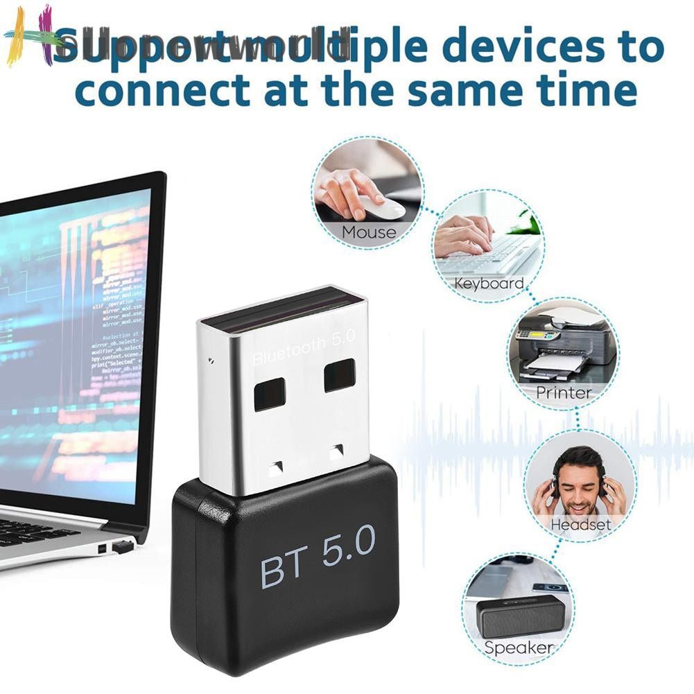 Hellonewworld BT-502 2.4GHz Bluetooth 5.0 Adapter USB Audio Wireless Receiver Transmitter