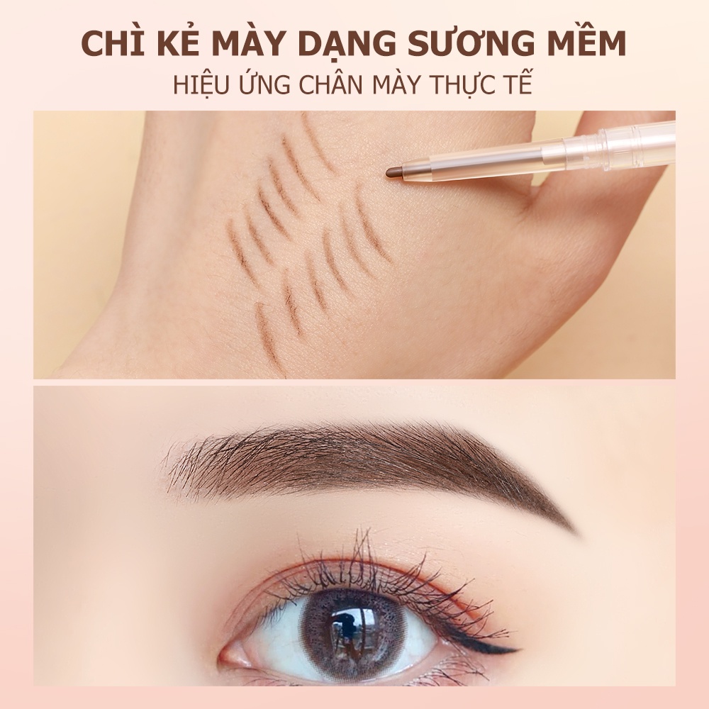 O.TWO.O Eyebrow Makeup Set 4pcs Eyebrow Pencil+ Tinted Eyebrow Gel+ Eyebrow TrimmerX2 Cosmetics Kit 77g