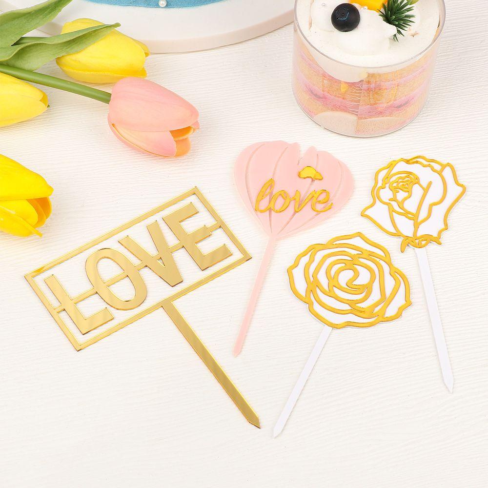 .Thẻ Chữ Trang Trí Bánh Kem Chất Liệu Acrylic