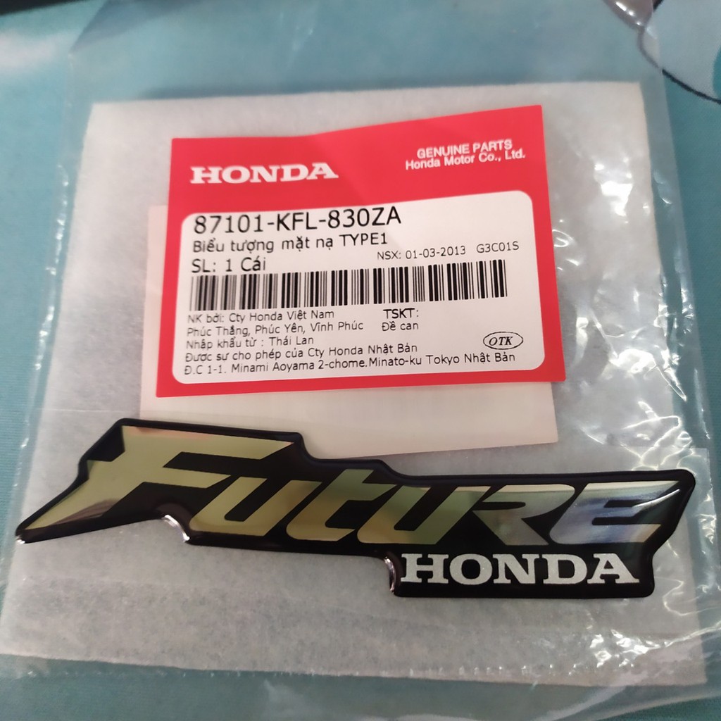 TEM LOGO FUTURE MẶT NẠ CHÍNH HÃNG HONDA