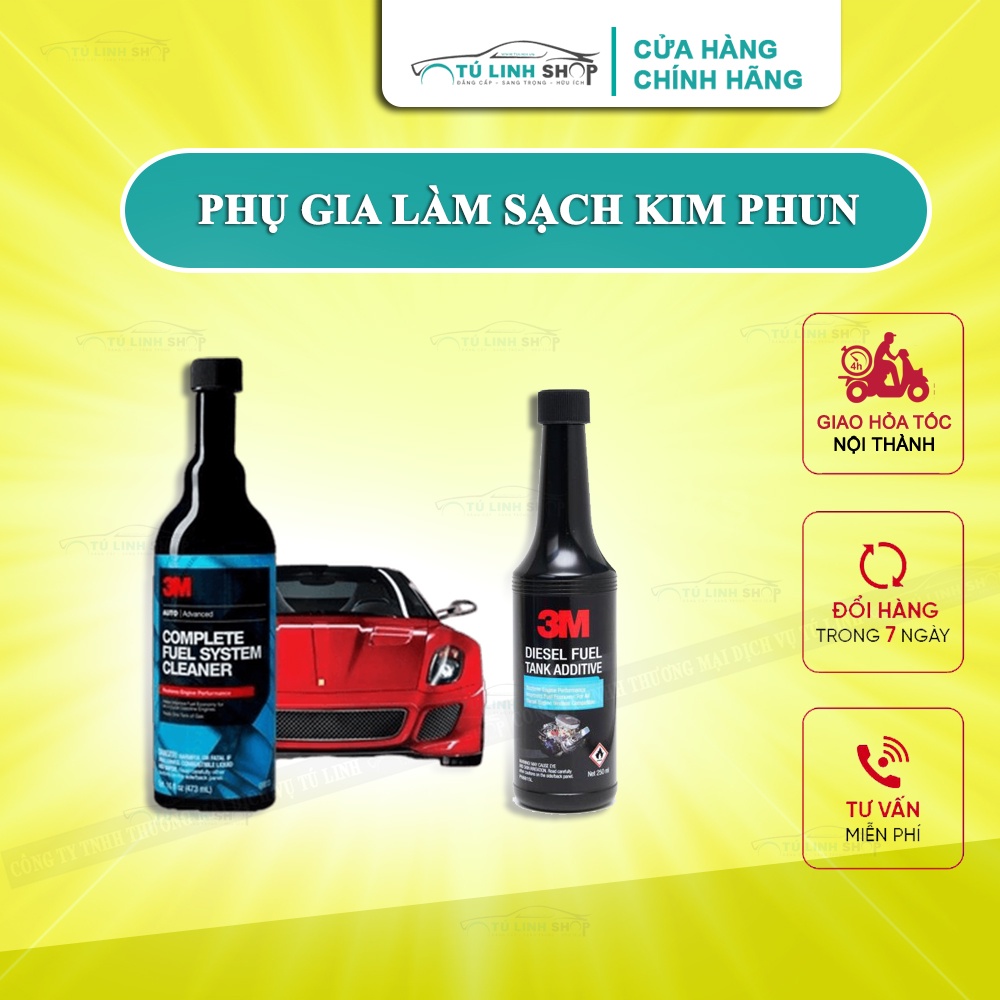 [Mã LIFEAUMAY giảm 10% tối đa 30k đơn 150k] Xúc béc bình xăng, dầu Diesel ô tô 3M Complete Fuel System Cleaner 08813