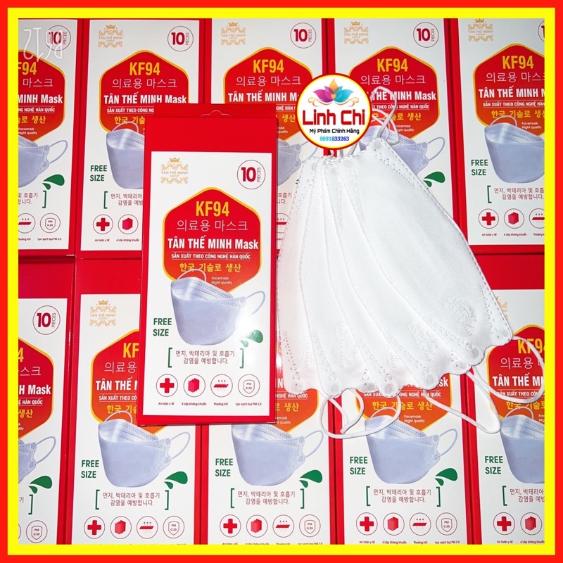 Set 50 Chiếc Khẩu trang 4 Lớp KF94 Chống Bụi Mịn Và Kháng Khuẩn Hàng Cao Cấp