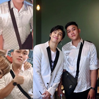 Sơ mi lụa chữ LV sang chảnh