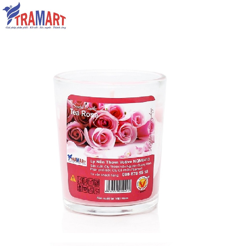 Ly nến thơm votive Miss Candle FTRAMART NQM0413 Tea Rose (Hương hoa hồng)