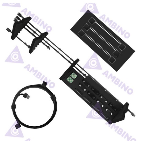 Bộ đèn Led dán màn hình chính hãng Ambino Basic - Màu sắc theo màn hình hiển thị - Điều khiển bằng phần mềm dành cho PC