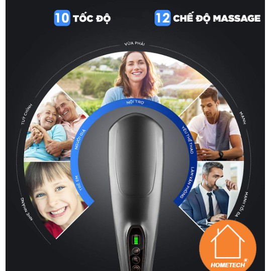 Máy Đấm Lưng Chuyên Sâu Toàn Thân - Máy Massage Cầm Tay Đa Năng Cao Cấp Hàng Chính Hãng