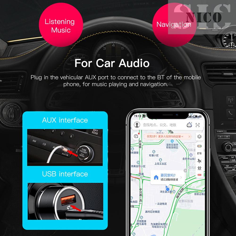 Bộ Thu Phát Âm Thanh Bt-Tx6 2 Trong 1 Bt 5.0 Mini Không Dây Giắc Cắm Aux Rca Usb 3.5mm Cho Tv Pc Xe Hơi | BigBuy360 - bigbuy360.vn