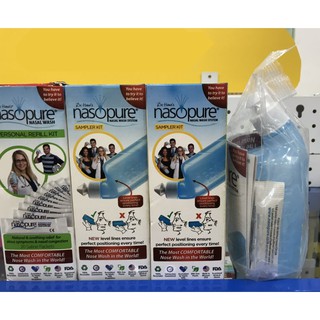 Bộ bình rửa mũi xoang Nasopure USA + 4 gói muối