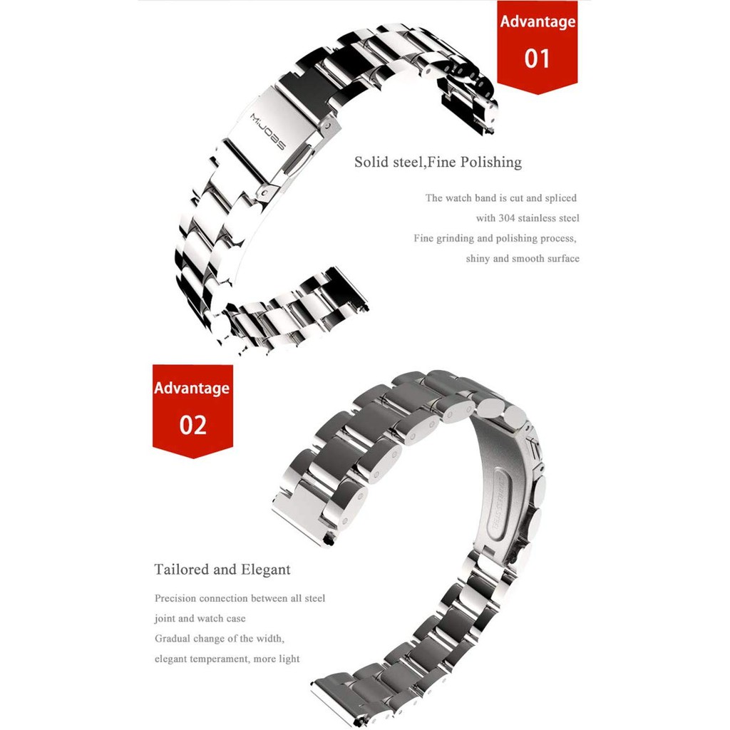 Dây đeo không gỉ phong cách dáng thời trang cho Xiaomi Mi Band 6 / 5 / 4 / 3