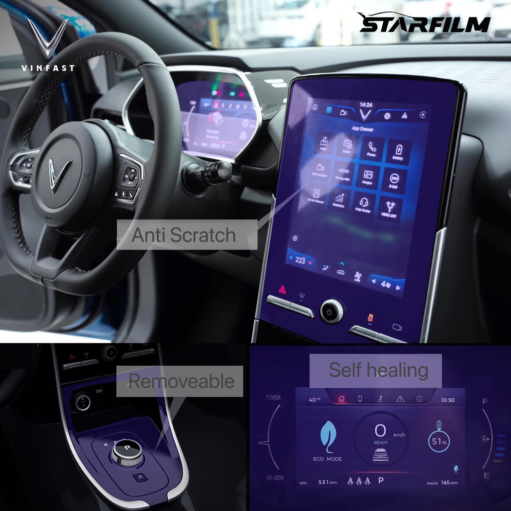 Vinfast E34 PPF TPU chống xước tự hồi phục STARFILM