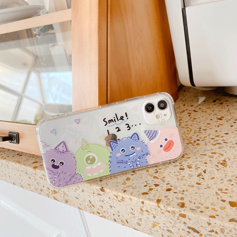 Ốp điện thoại TPU mềm trong suốt hình quái vật cho iPhone 12 11 Pro Max 12mini XR Xs Max 8 7 Plus | BigBuy360 - bigbuy360.vn