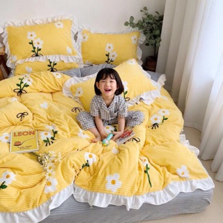 Nỉ nhung tăm hàn quốc chăn ga gối