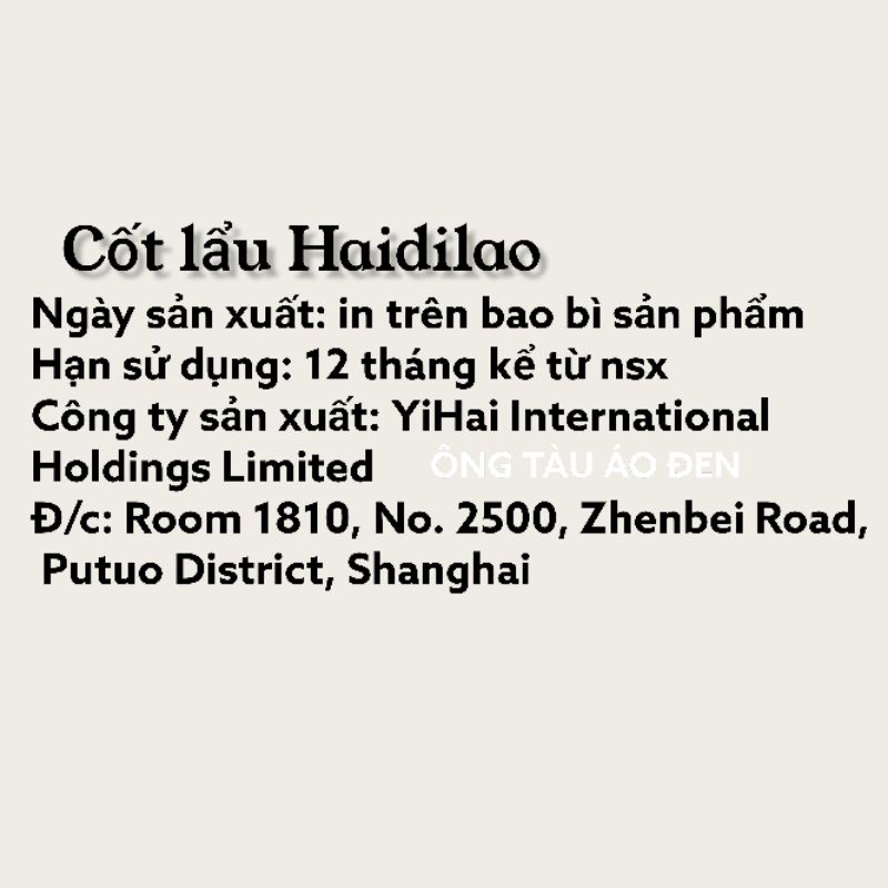 Cốt lẩu Haidilao