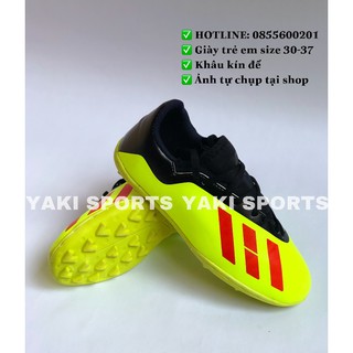 Giày đá bóng trẻ em X18 khâu kín đế - đế cao su siêu bền