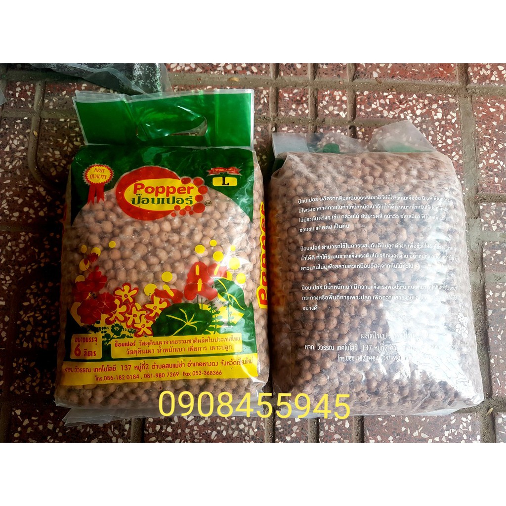 Đất nung trồng cây 6 lít Popper - Thailand size L 1,5 kg