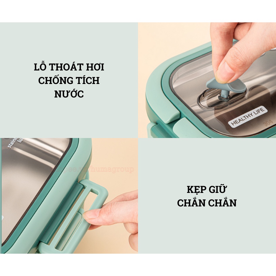 Hộp Đựng Cơm Giữ Nhiệt Inox 2 Tầng – Hộp Đựng Cơm Văn Phòng TEDEMEI