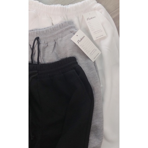 Quần nỉ tổ ong dập nổi chốt gấu điều chỉnhDaquy20quần jogger nỉ hình dày đẹp thời trang