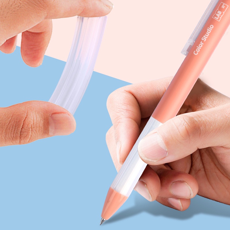 Set 6 Bút Bi Mực Đen Ngòi 0.5mm Có Thể Thu Gọn