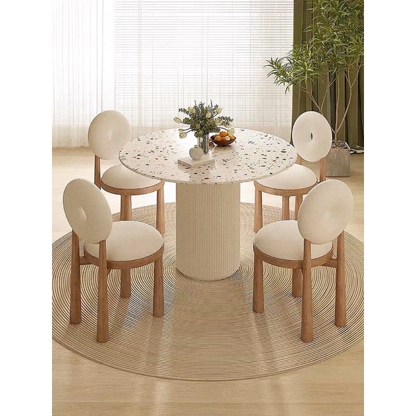 Ghế ăn tựa lưng Boba Chair vải cashmere và gỗ cao cấp phong cách Bắc Âu