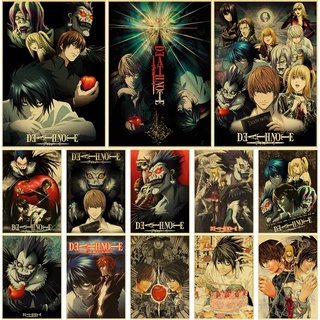 Poster Phim Hoạt Hình Death Note Phong Cách Retro