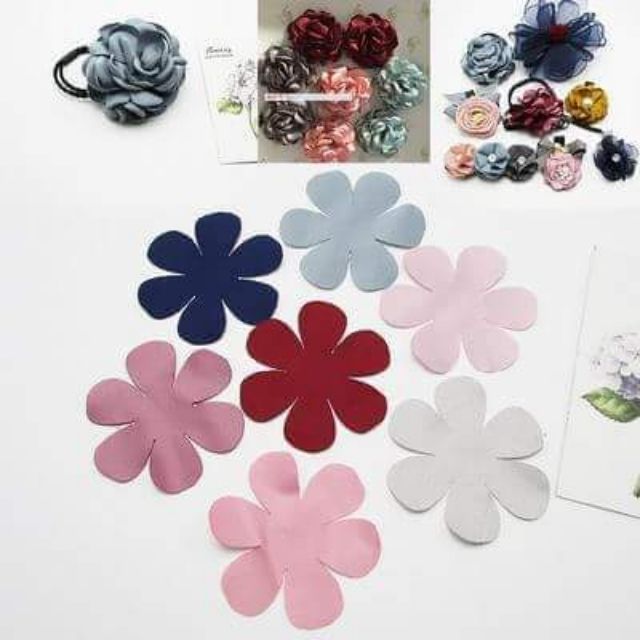 Cánh hoa lụa, cánh hoa voan sáu cánh. Phụ liệu hoa làm cột, kẹp, hoa cài áo handmade đang cực hót. Túi 50 cánh hoa......