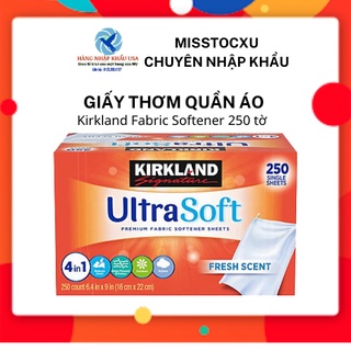 Giấy thơm quần áo Kirkland Fabric Softener 250 tờ/ 1 hộp của Mỹ
