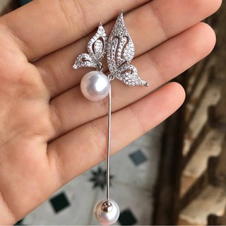 Khuyên tai bạc cánh bướm