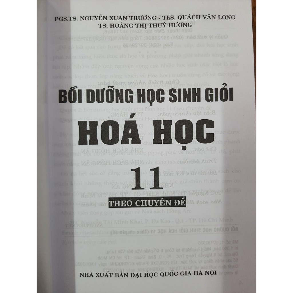 Sách - Bồi dưỡng học sinh giỏi Hoá Học 11 theo chuyên đề