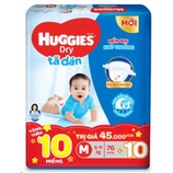 [Thêm miếng] Tã dán Huggies M76 mẫu mới cho bé từ 6 - 11kg