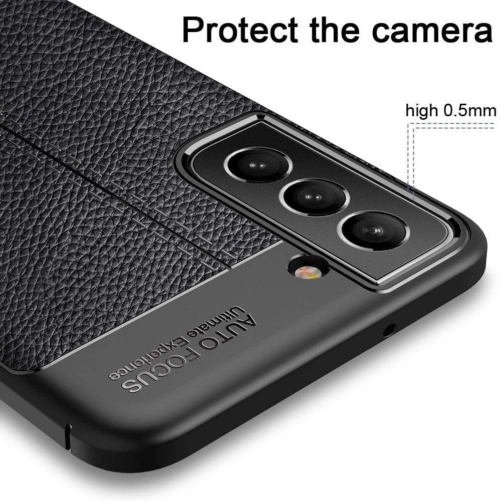 Ốp Điện Thoại Silicon Phối Da Sang Trọng Dành Cho Samsung Galazy S21FE 5G S21 S 21 Ultra Plus + S20 FE 4G 5G